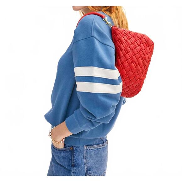 NEW CLARE V. oversized varsity sweatshirt in desert blue - Picture 3 of 5